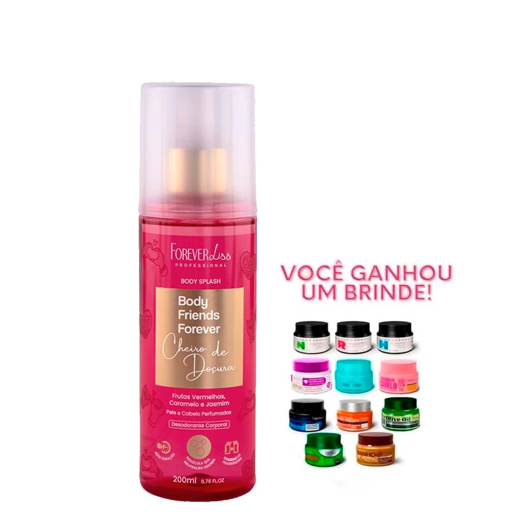 Body Splash BFF Cheiro de Doçura Fixação Máxima Forever Liss 200ml