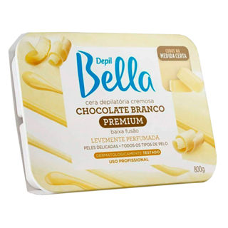Cera Quente Depil Bella Chocolate Branco 800g em Oferta na Shopee