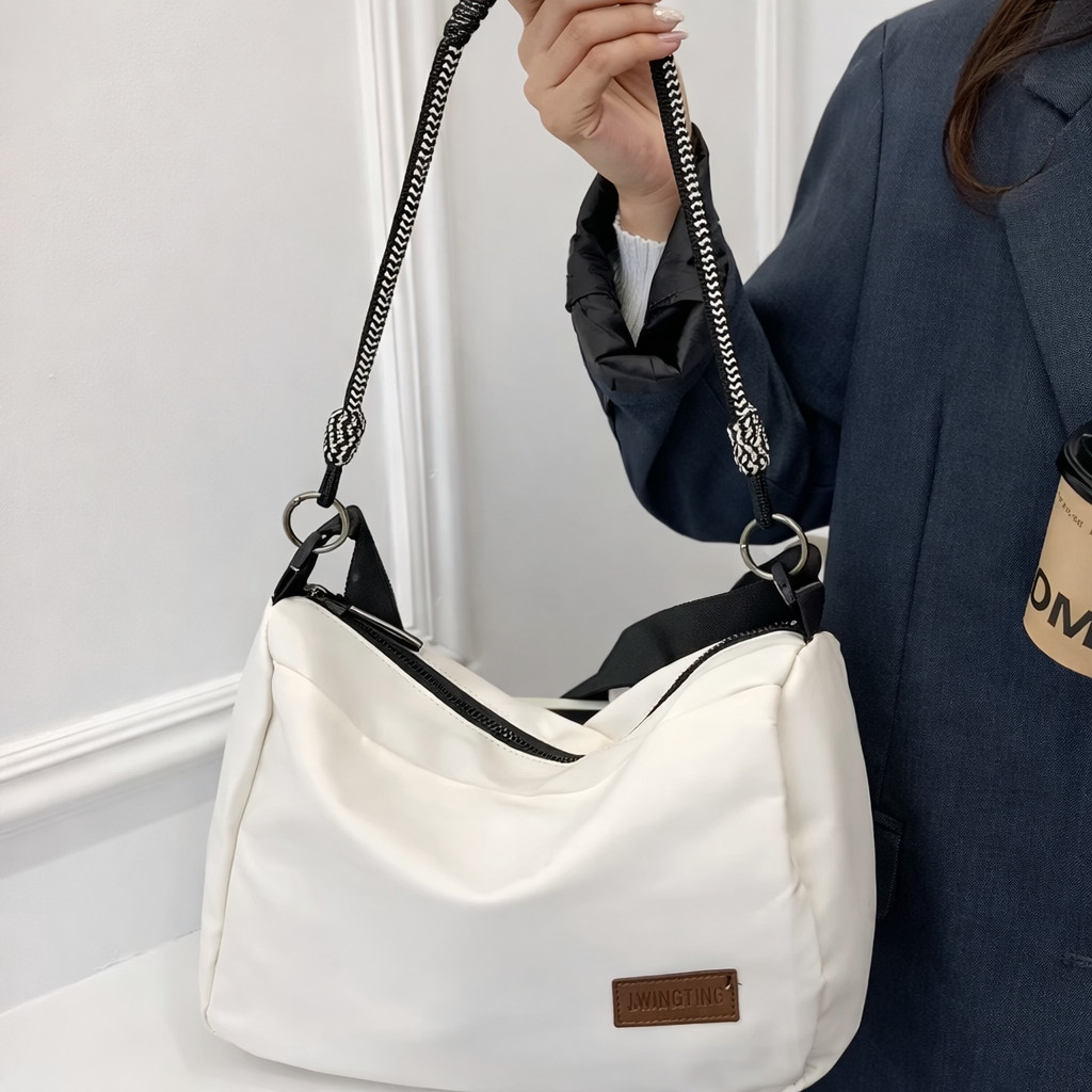 Bolsa Feminina Oxford Impermeável Ombro Grande Bolsa Escolar Universitária Notebook