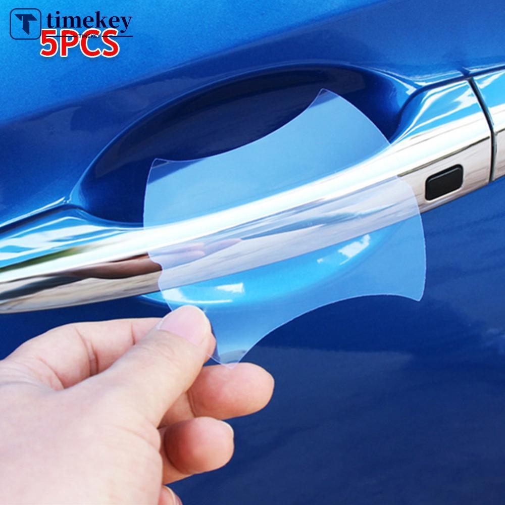 TIMEKEY 5 Pçs Universal Carro Invisível Maçaneta Da Porta Adesivos Arranhões Automóvel Shakes Protetor De Vinil Filmes D