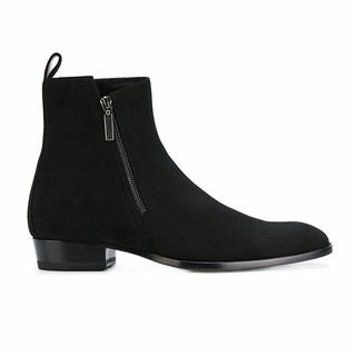 Chelsea botas curtas masculinas de couro genuíno chelssea bota botas masculinas europeu americano novo estilo zíper apon
