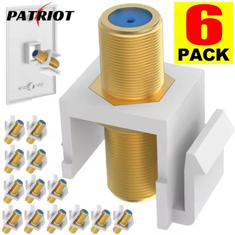 RG6 Keystone Jack Snap-In De Nível Comercial De 3 GHz , Conector Coaxial Reutilizável Para Satélite De TV A Cabo De Home