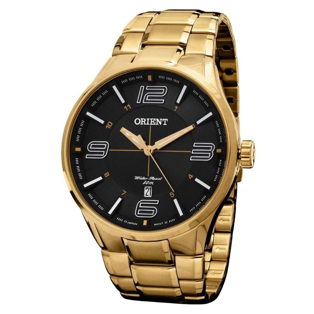 Relógio Orient Masculino Dourado Original Aço Inox MGSS1136P2KX