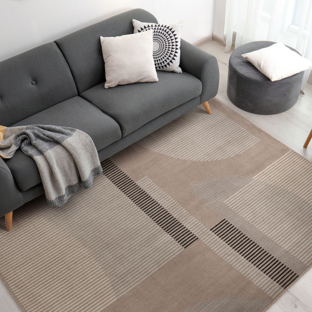 Tapete Para Sala Luxo Grande Moderno Renaissance 2,50 x 3,00 Gênova Taupe J Serrano