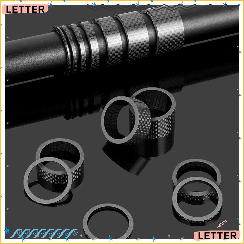 Carta 5 Pçs/set Arruela De Fibra Carbono Da Bicicleta , Ultraleve 1/2/3/5/10/15/20 Haste 28.6mm Universal