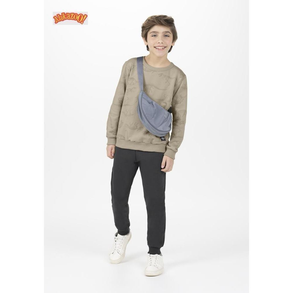 CONJUNTO MOLETOM FELPADO FOSSIL BEGE    - MASCULINO