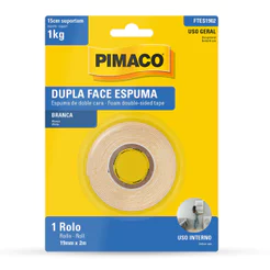 Fita dupla face espuma 19mmX2m Pimaco