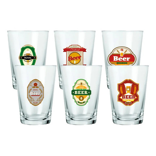 Kit 6 Copos Cerveja Brasões Caldereta Ou Floripa 300ml