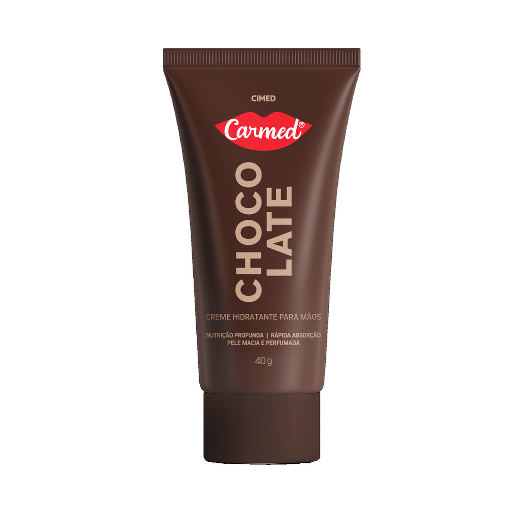 Carmed Chocolate Hidratante para Mãos 40g | Creme Nutritivo, Toque Seco, Hidratação Intensa