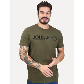 Camiseta John John Masculina Slim Fit Standard Verde Militar 42.54.7268 49 em Oferta na Shopee