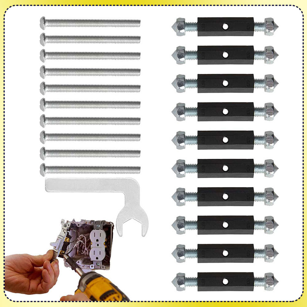 10 peças de ferramentas de reparo para caixas de interruptores e tomadas do tipo 118 Altura ajustável entre 56 e 70 mm em Oferta na Shopee