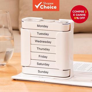 Caixa de Comprimidos Grande Capacidade Sub-Embalagem Elderly Sunday Morning Noon Evening Combinado 1 Semana Portátil em Oferta na Shopee