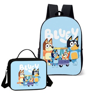 Mochila Escolar Infantil com Lancheira Térmica Estampa Família Bluey Cachorros Kit ou Avulso em Oferta na Shopee