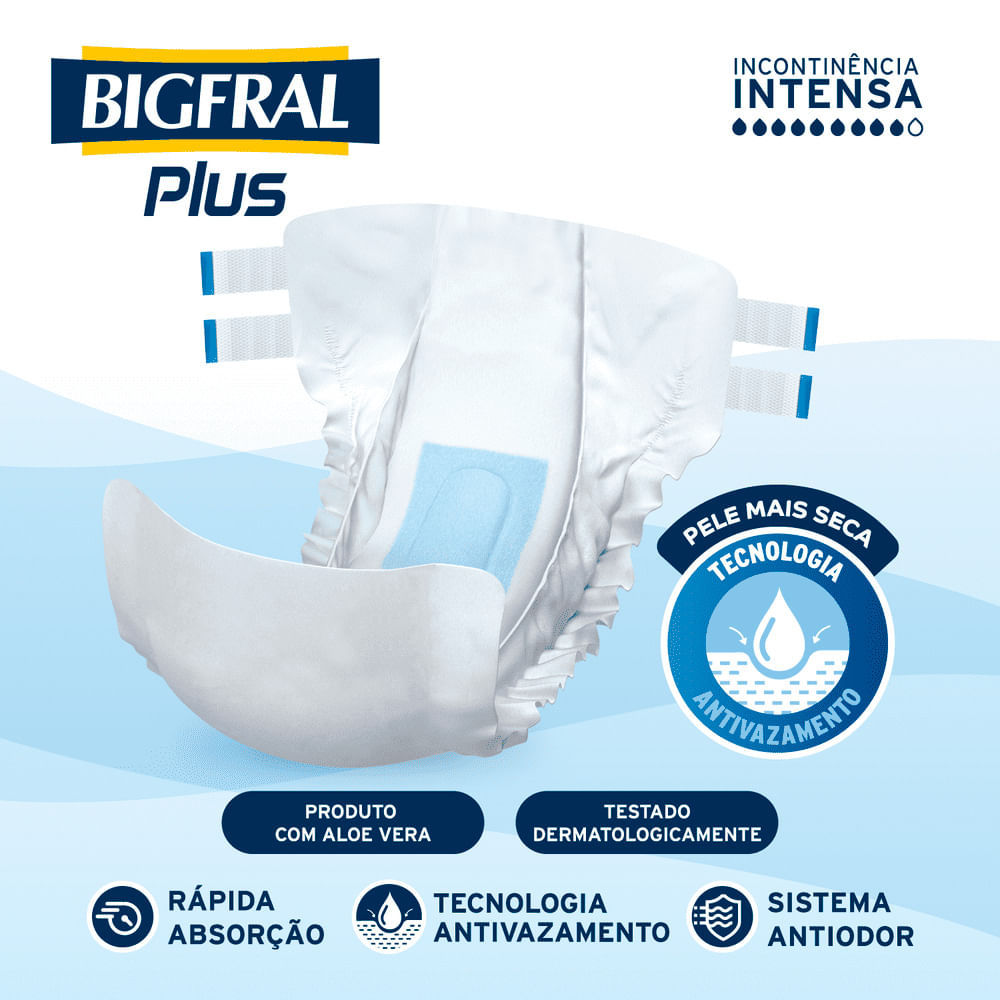 Detalhes do Fralda Bigfral Plus XG 7 Unidades