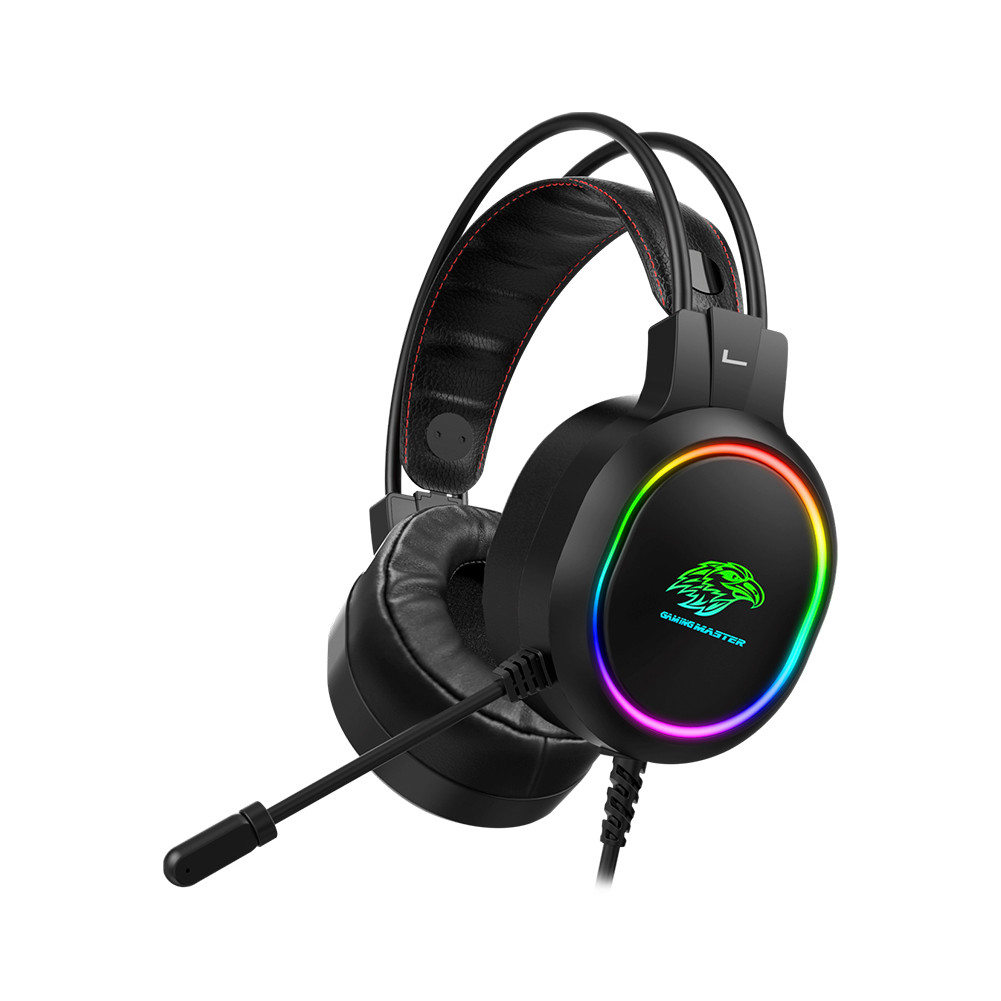 Headset Gamer 7.1 Virtual Surround Kmex Preto USB 2.0 RGB - AR43