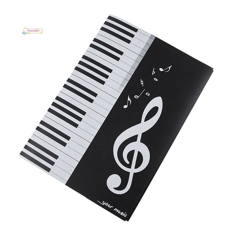 [Hot]Pasta De Música A4 4 Páginas Expandem 6 Bolsos Para Armazenamento De Folhas Grande De Clipe De Partitura Piano