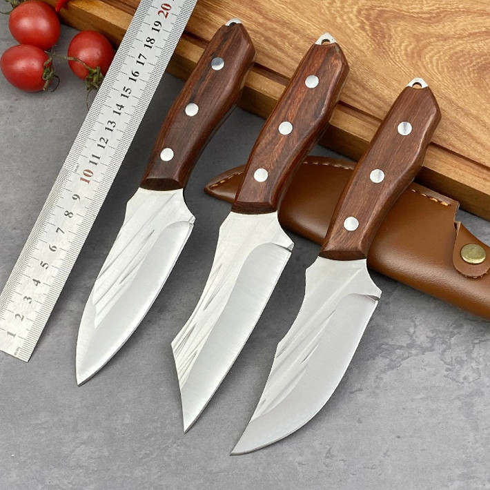 Faca de Cozinha Artesanal Cutelo Forjado  Rustico Com Bainha Churrasco Desossar Carne Camping Chefe em Oferta na Shopee