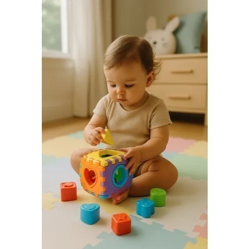 Kit 3 Cubos Didáticos Montar Desmontar Encaixar Educativo Brinquedo Bebê Criança Oferta
