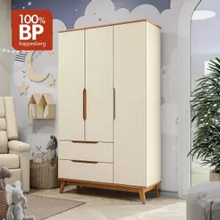 Guarda-Roupa Infantil 3 Portas 2 Gavetas Kappesberg Crescer