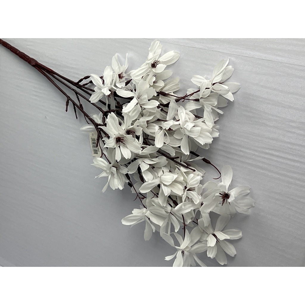 Flores brancas artificiais macieira, cerejeira, seda para decoração de sala, casa,branco