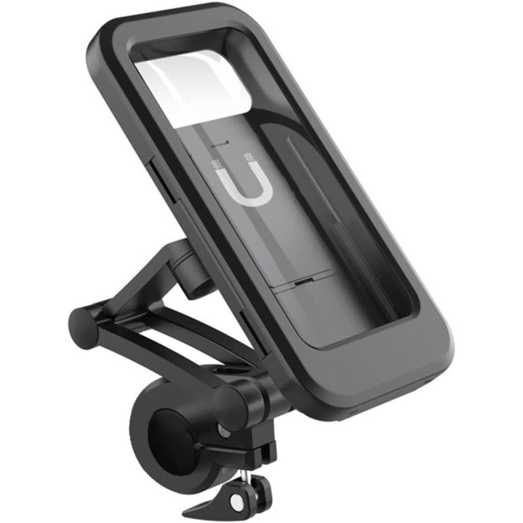 Suporte de celular para bicicleta Vaguelly, 1 peça, com rotação, suporte para guidão, seguro e com grampo para celulares