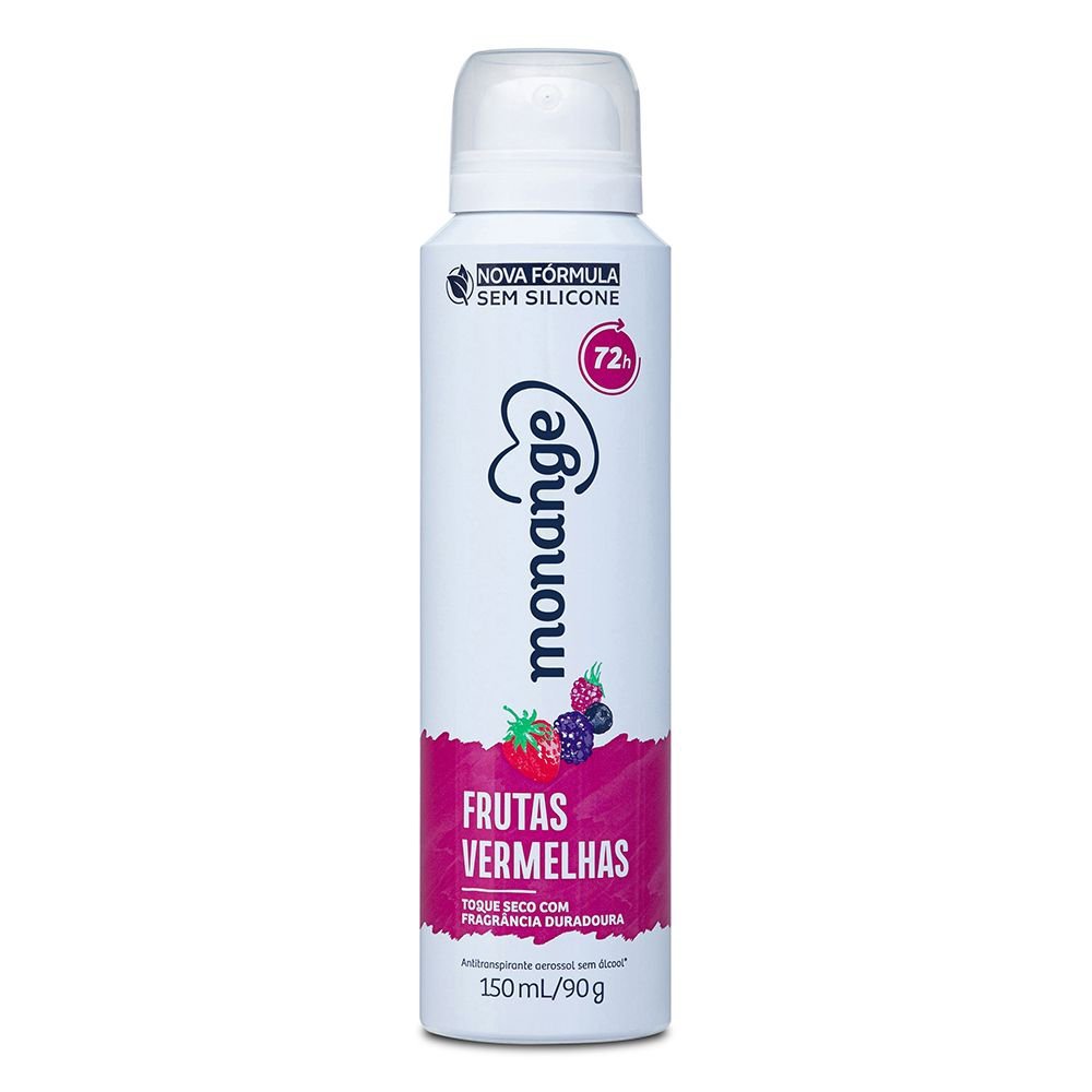 Desodorante Monange Aerosol Frutas Vermelhas 150ml em Oferta na Shopee