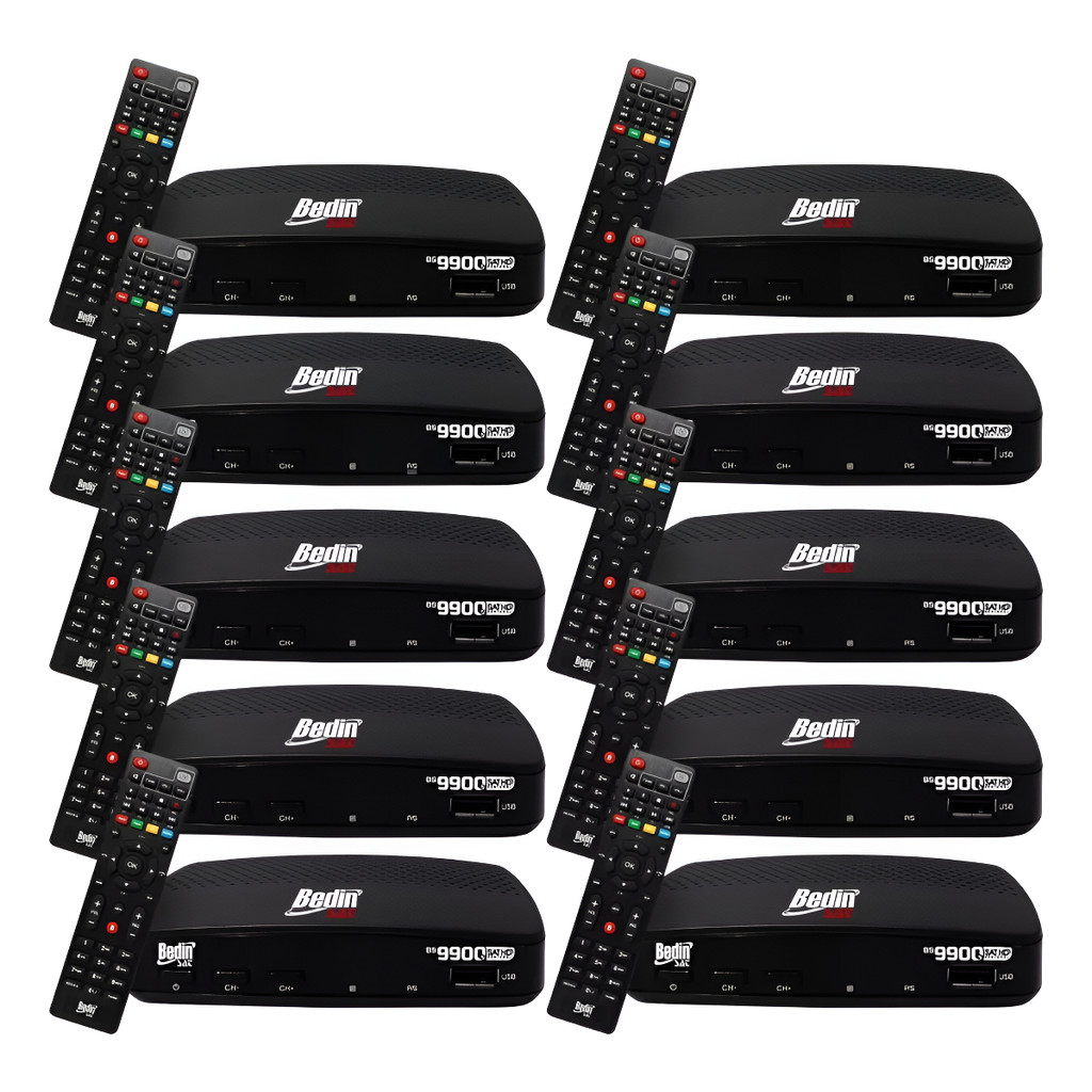 Kit 10 Receptores Full Hd Regional Bs9900 S Bedin Sat Original Sem Mensalidade Parabólica rADIO