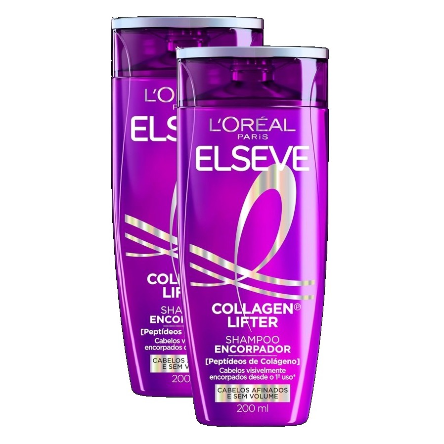 kit 2 Shampoo Elseve Colágeno Lifter 200Ml
