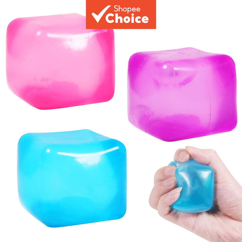 Stress Cube Squishy Balls Para Adultos E Crianças Fidget Toy Seus Melhores Cubos De Gelo Suaves Frios