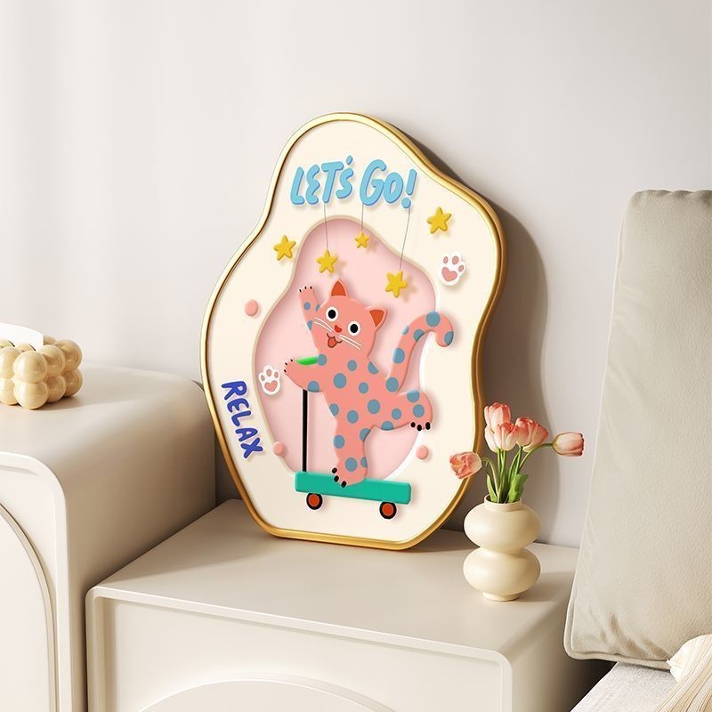 Dot gato decoração de mesa pintura mesa cabeceira decoração pintura quarto entrada armário TV decoração 4.13