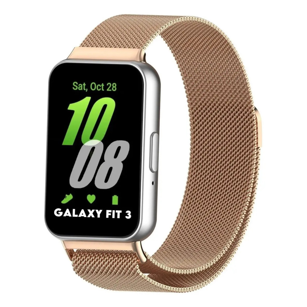 Pulseira De Metal Para Samsung Galaxy Fit 3 Sm-R390