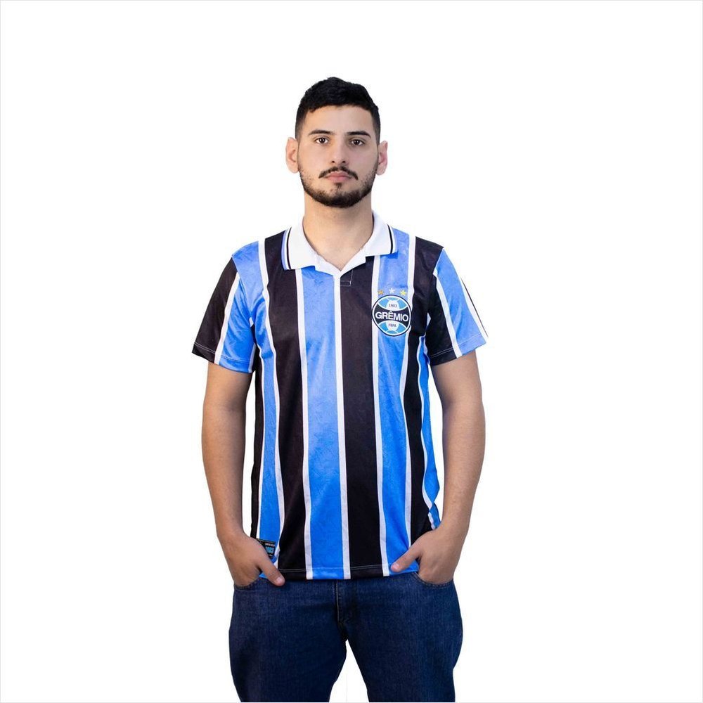 Camisa Retrô Grêmio 1993 Listrada Torcedor Vintage Clássica Confortável Futebol
