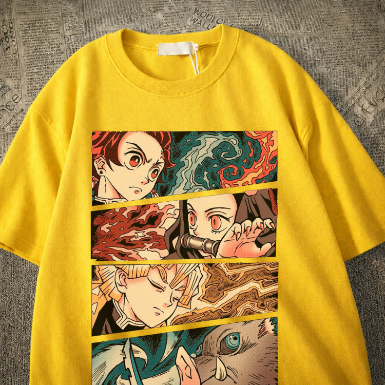 Camiseta Geek Basica Em Algodão Com Estampa De Anime Kimetsu no Yaiba E Diversas Opições