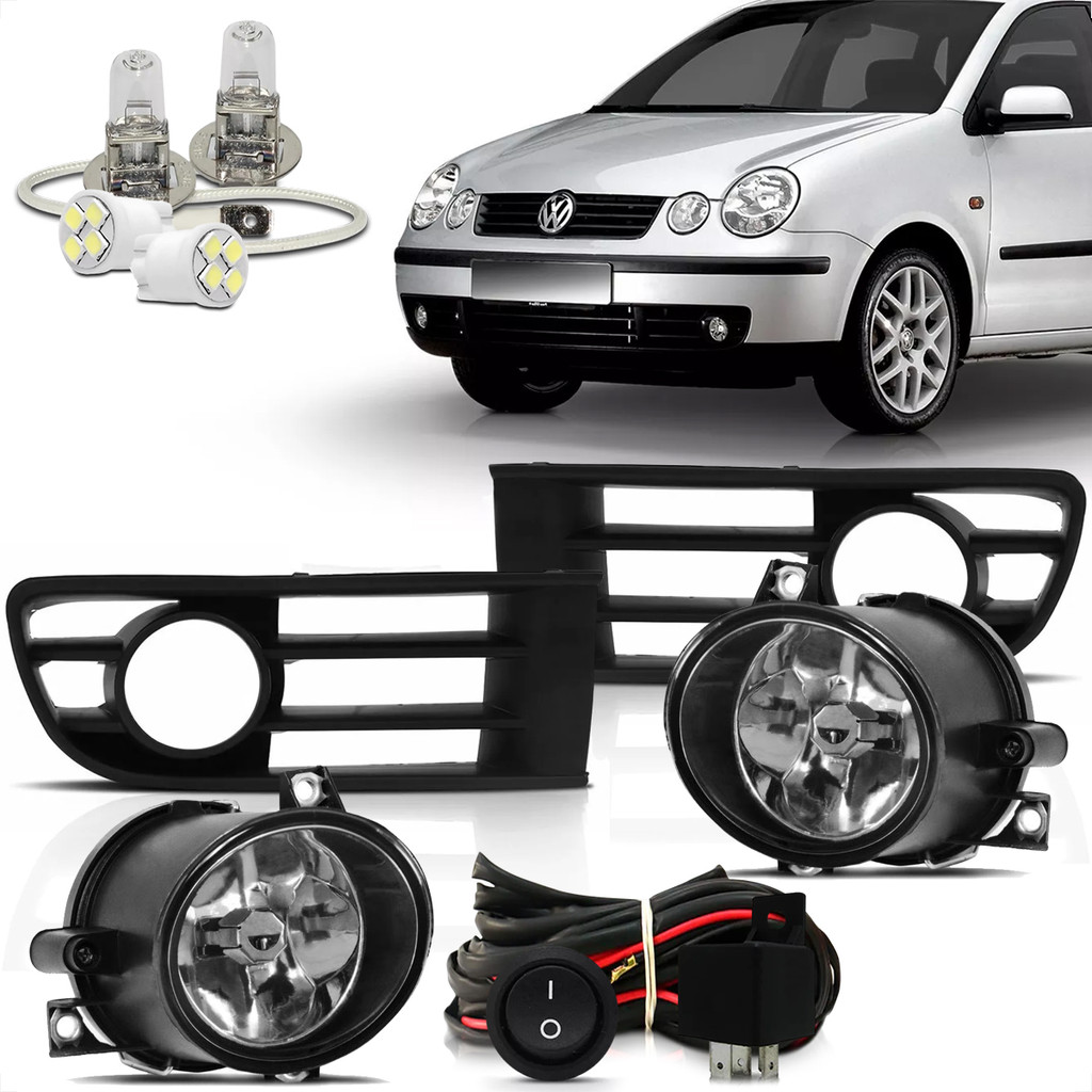 Kit Farol De Milha Volkswagen Polo 2003 2004 2005 2006 em Oferta na Shopee
