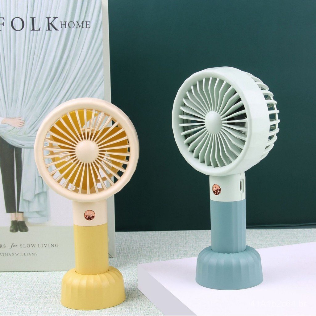 Ventilador Portátil, Ventilador Pequeno Bicolor, Ventilador Portátil Recarregável, Mini Ventilador, Ventilador Estu