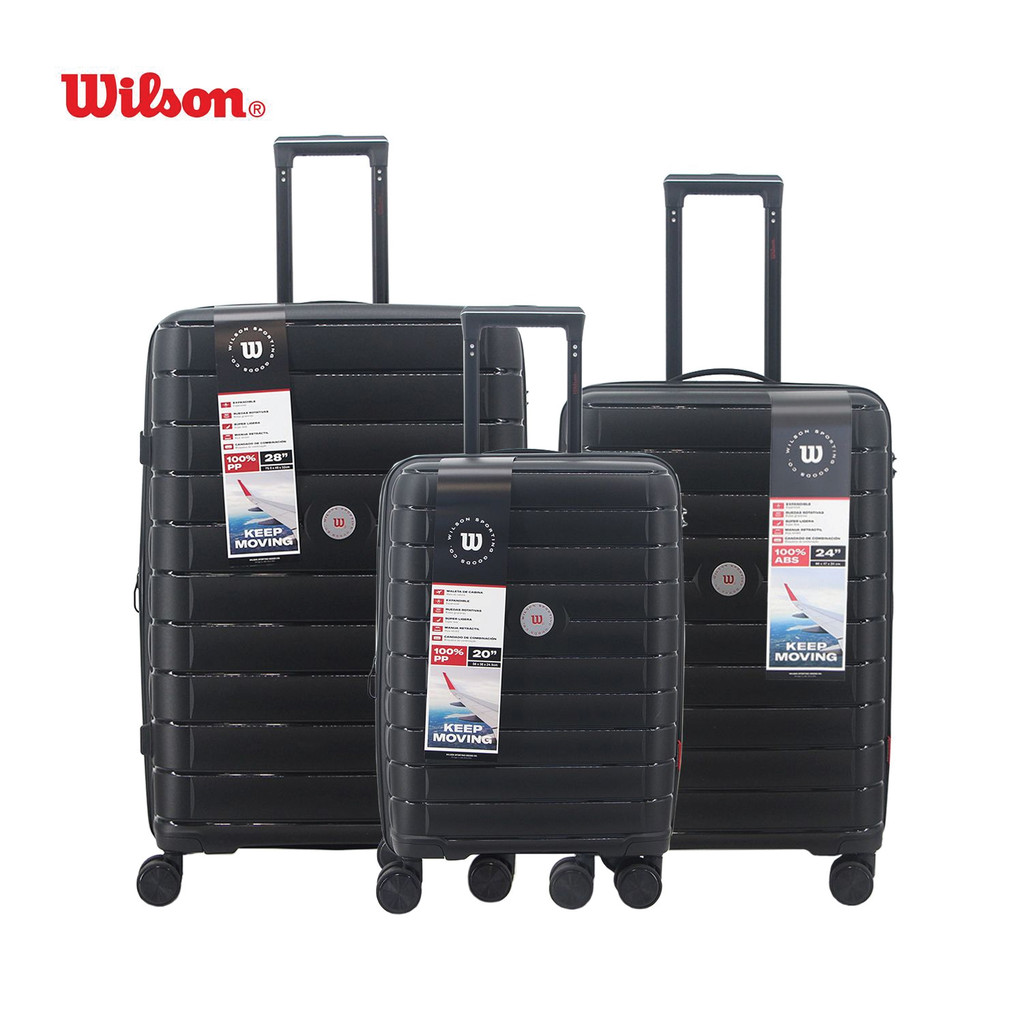 Kit 3 Malas Viagem Wilson Expansível P Bordo 10kg Despacho M 23kg G 32kg ANAC