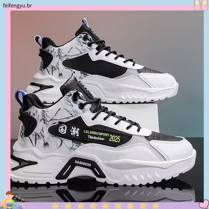 tênis infantil masculino kit tênis infantil masculino Sapatos masculinos de cano alto no outono respiráveis e versátei