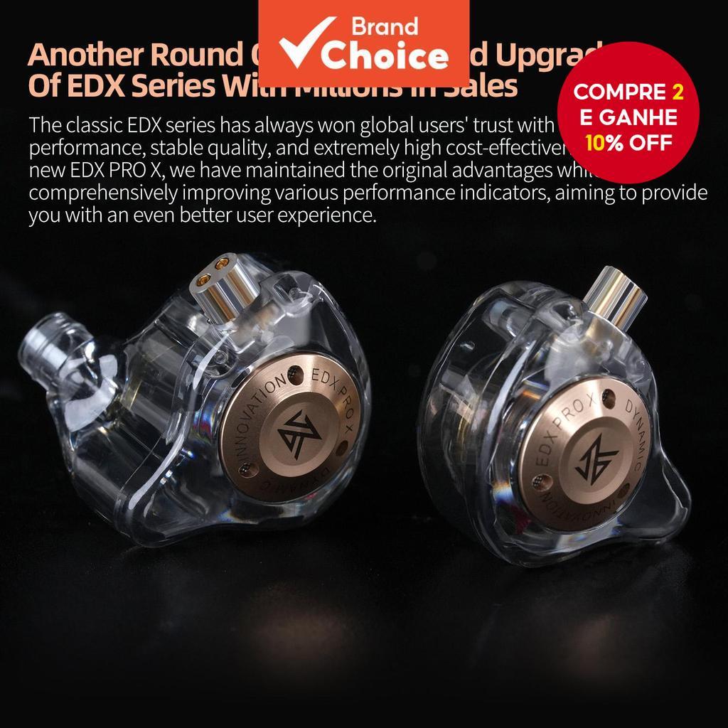 Fones de ouvido KZ EDX PRO X, fones de ouvido com fio de alta qualidade para esportes, música e uso diário, com