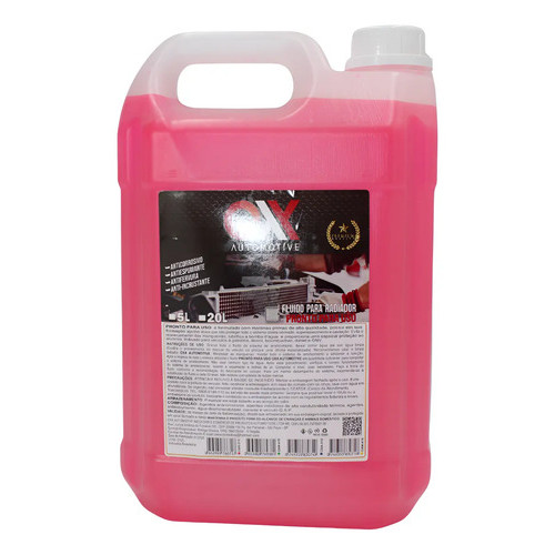 Fluido Aditivo De Radiador Pronto Para Usar 5 Litros Rosa