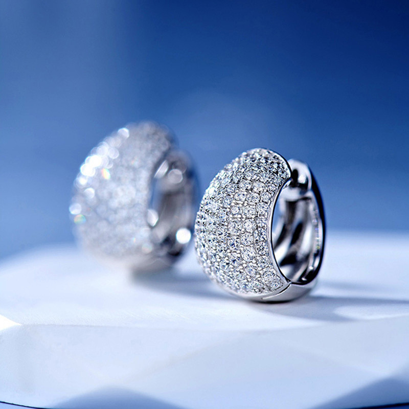 Novo estilo Pavé masculino luz brincos de luxo Hip-Hop moda rua Wear masculino feminino mesmo estilo brincos bonitos bri