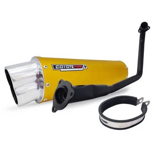 Escape / Ponteira Coyote RS5 Boca 8 Aluminio Oval Dourado - CB 300 F Twister - Honda