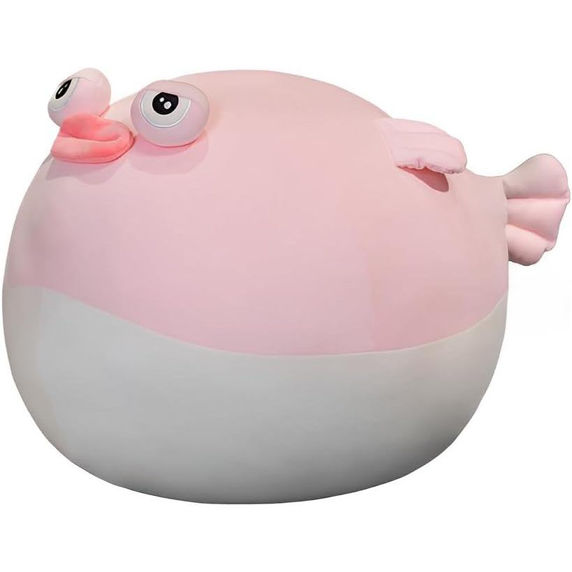 Simulação Rosa Baiacu Peixe Travesseiro De Pelúcia Macia Bicho Huggable Brinquedo Presente Para Meninas Meninos Adultos