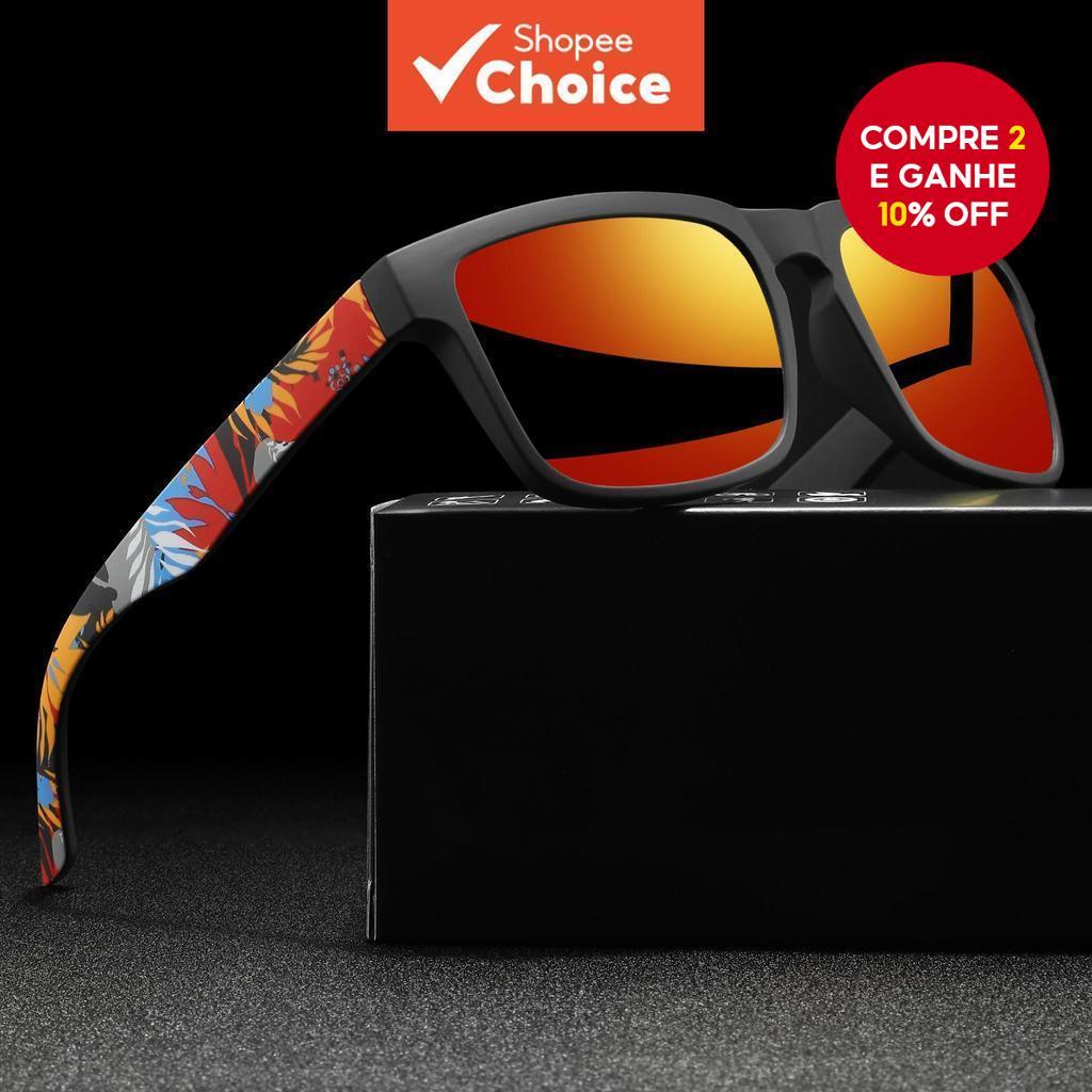 Óculos De Sol Esportivos Quadrados Com Proteção UV400 Para Homens E Mulheres , Férias Na Praia em Oferta na Shopee