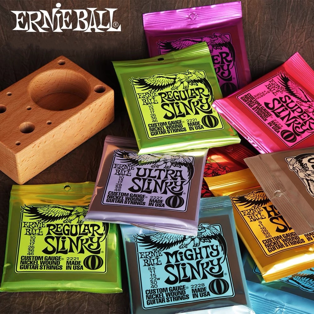 Ernie Ball Cordas Clássicas/Elétricas/Guitarra 2221 2223 2225 Acessórios Para Instrumentos Musicais XL110 EJ45 EJ49