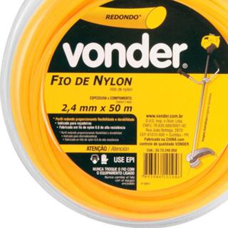 Fio Nylon Redondo 2,4mm X 50M Vonder em Oferta na Shopee