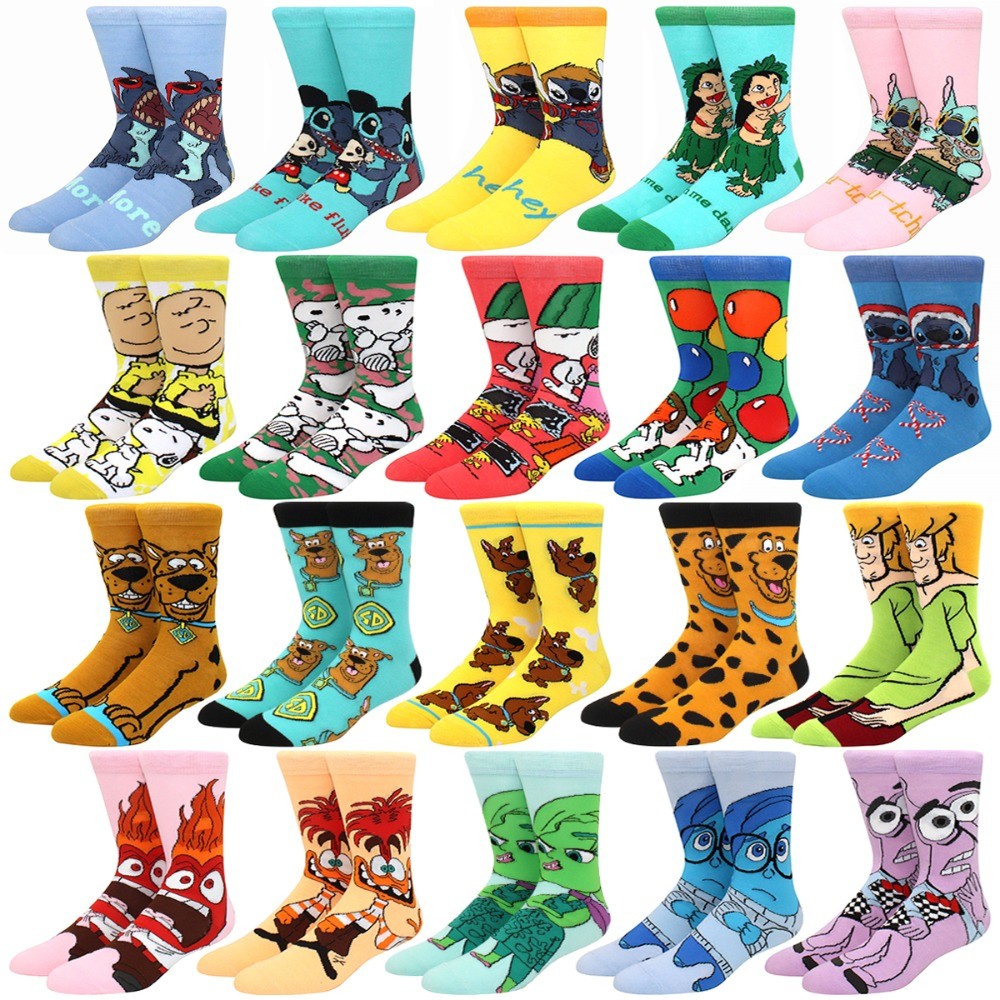 Moda Anime Meias Masculinas Ponto Longas Meados De Bezerro Casais Cosplay Meia Personalidade Hip Hop Harajuku Feminino E