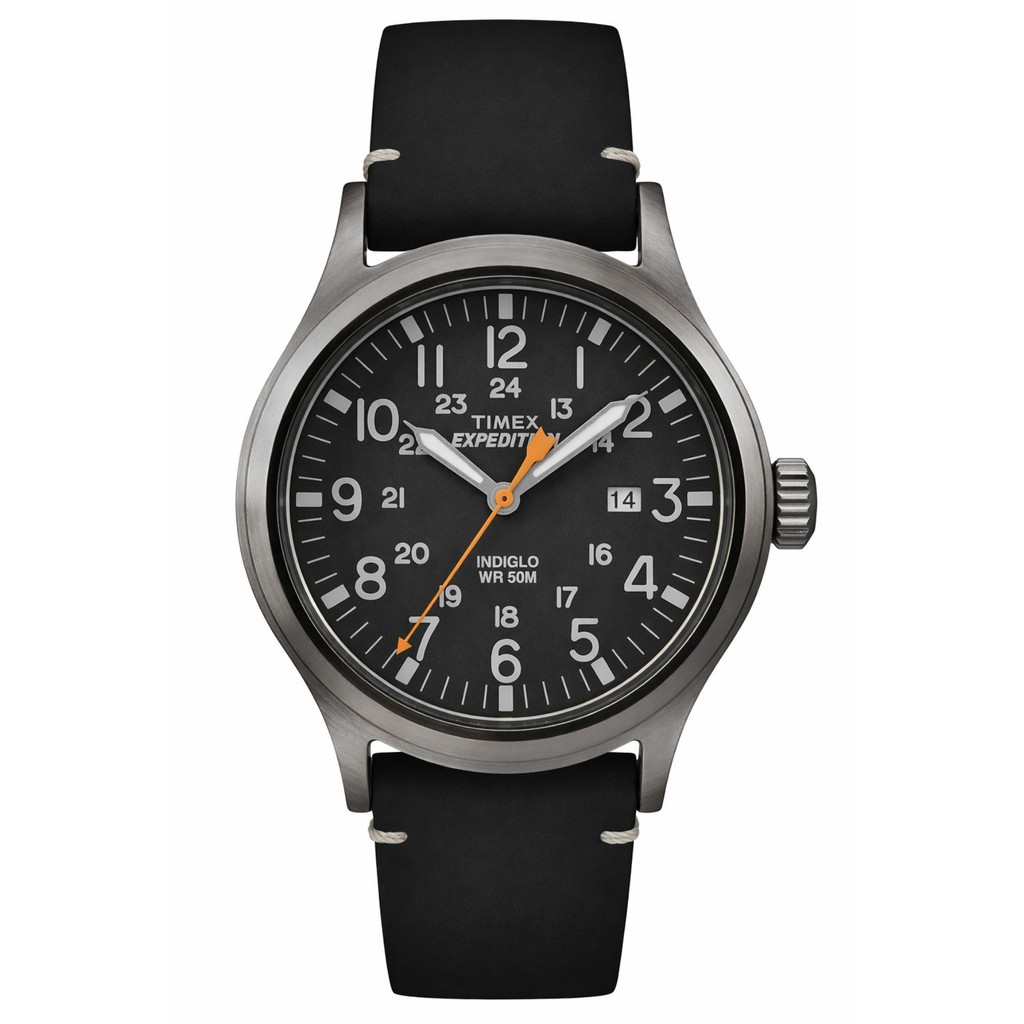 Relógio Timex Expedition Scout 40mm Pulseira de Couro Preto