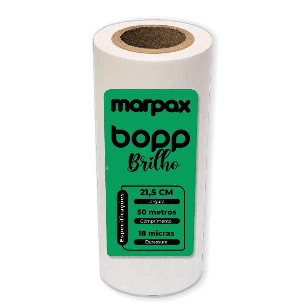 BOPP Brilho para Laminação Bobina A4 21,5cmx50m Marpax 01un em Oferta na Shopee