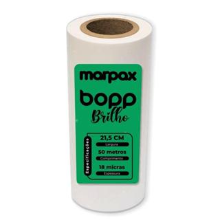 BOPP Brilho para Laminação Bobina A4 21,5cmx50m Marpax 01un em Oferta na Shopee