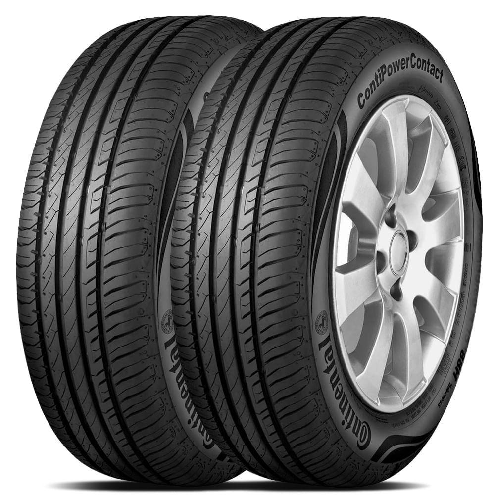 Kit 2 Pneu Continental Aro 17 205/55r17 91v Power Contact em Oferta na Shopee